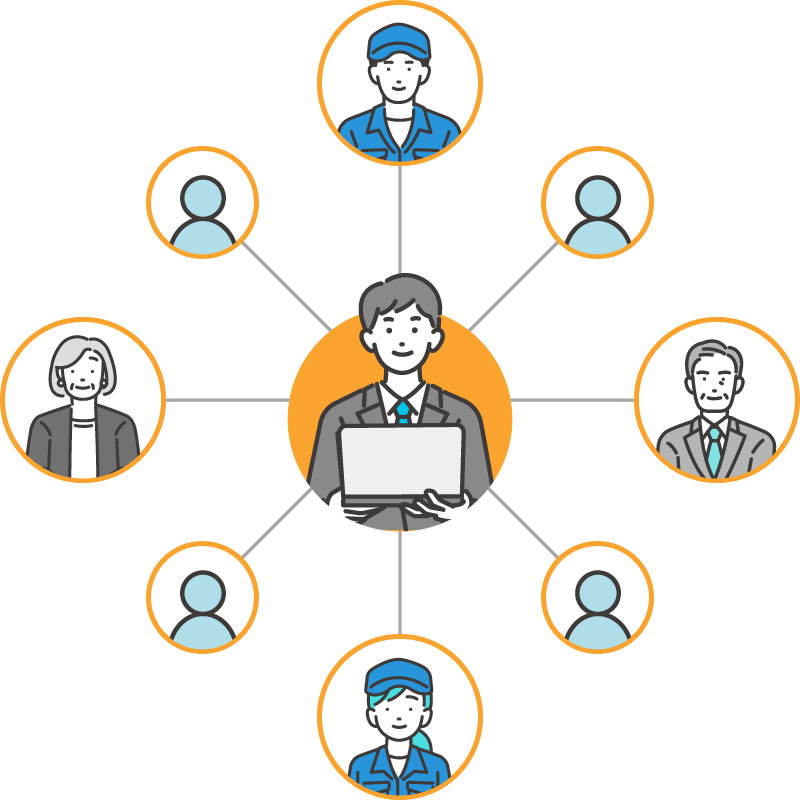 2. 手配進捗の同時共有